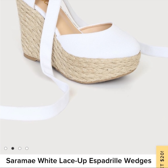 Lulu’s lace up wedge shoes - Picture 3 of 8